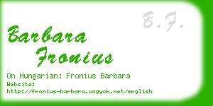 barbara fronius business card